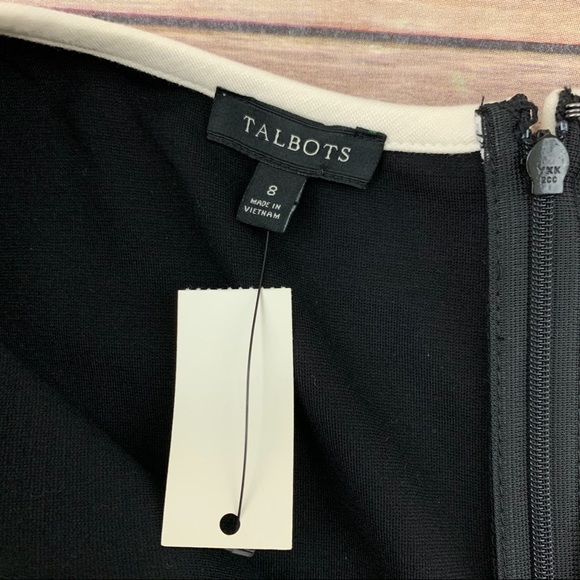 Talbots black and cream ponte knit sheath dress - Picture 7 of 10